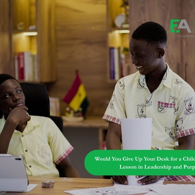 Would you give up your desk for a child to dream? A Lesson in Leadership and Purpose - Elixir Audits Blog